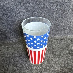 Vintage American Patriotic Stars Stripes Flag 1970’s glass drinkware 1776 – 1976