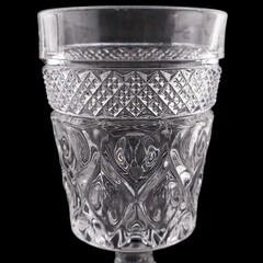 Imperial Glass Cape Cod 1602 Goblets Set of 5 Clear Pressed Glass Water Wine USA
