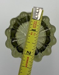 Vintage Libbey Avocado Green Daisy Foot Ruffled Base Tumblers 4.75” H – Set of 2