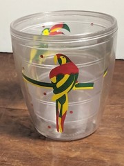 Toucan Parrot Bird Expressive Designs Tumbler Drink Glass Vintage Plastic Cup