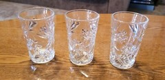 7 Early American Prescut Tumblers Anchor Hocking 4 oz Juice Glasses 4″x2.5” EAPC