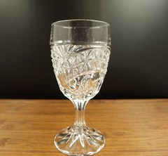 1 Crystal D’Adriana Luna Clear Glass Water Goblet 6 3/8»