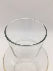 Vintage Tumble Up Carafe & Libbey Tumbler Bedside Water Clear Gold Glass Set 7″