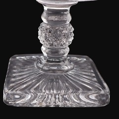 Imperial Glass Cape Cod 1602 Goblets Set of 5 Clear Pressed Glass Water Wine USA