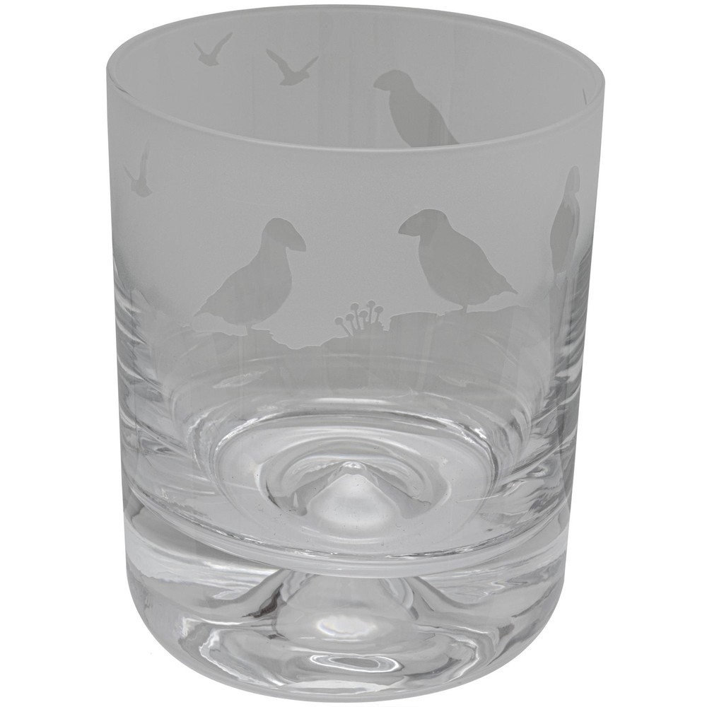 Whiskey Glass Decorated Puffin Sandblast Animal Drinking Tumbler Gift Box Animo