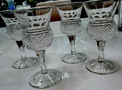 Edinburgh Crystal Thistle Claret Wine Glasses 4.5″ Set of 4