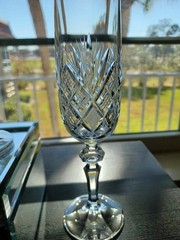 Set of (5) Bohemia Crystalex Marquis 8 1/2″ Champagne Toasting Flutes.