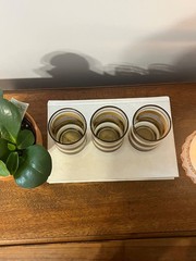 Vintage Libbey Bolero Brown & Tan Stripe Juice Glasses – Set of 3 – MCM