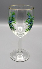 Royal Worcester WORCESTER HERBS Rosemary Wine Glass Botanical & Gold Trim
