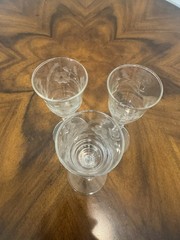 Rock Sharpe Halifax Hand Blown Cordial Glasses By Libbey 5”