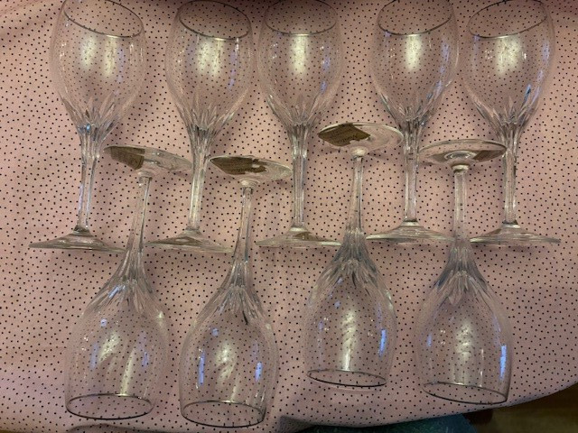 NORITAKE Crystal Turning Point Germany NINE!!! Wine Glass New w/tags Free ShIP!