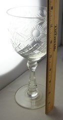 Six Arcadia Caesar Water Goblets Grey Cut Flowers & Leaves – Criss Cross