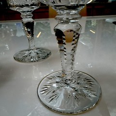 St Saint Louis VOLOGNE 5 3/8″ Crystal Wine Glasses Hard to Find! SET OF 3