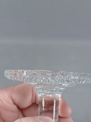 French Baccarat Pressed Flint Glass Diamond Sand Pattern Water Goblet Circa 1840
