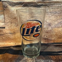 Miller Lite Drinking Glass Pint Beer Logo Clear 5.75″ Tall