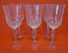Set of 6 St. George ‘American Heritage’ Cut Crystal Water Glasses 8″