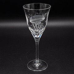 Varga Crystal Pacifica Clear Medusa Jellyfish Wine Glass(es) – 8″