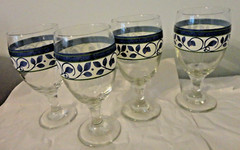 PFALTZGRAFF ORLEANS 16 OZ SET OF 4 ICED TEA WATER DRINKING STEM GLASSES GOBLETS
