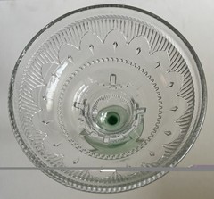 4 Vnt Cristal D’Arques-Durand Green Stem Sombrero Margarita Glasses 1990s France