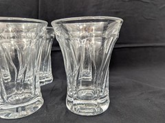 6 Fostoria Jamestown 10 oz Clear Swirl Tumbler Heavy Glass Iced Tea Water MCM