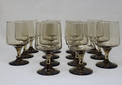 Set Of 14 Water Goblet Tawny Accent by Libbey Glass Company Stunning Conditions