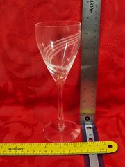 Lenox Windswept Spiral Cut Crystal Wine/Water Glass Height: 7 7/8 in