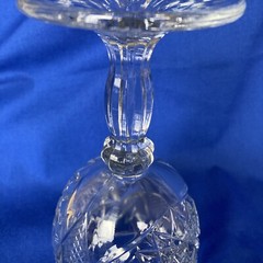 Libbey American Brilliant Goblet 7 1/8” David Star Pressed Cut Glass Water Wine