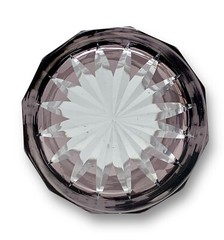 Edo Kiriko Cut Crystal Purple Grapes Whiskey Glass Sake Japan Artisan Etched