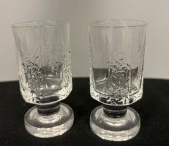 2 Vintage Finnish Iittala KALINKA Cordial Shot Glasses Timo Sarpaneva