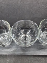 4 Vintage Footed Cordial Glasses Clear 3″ Tall Cocktail Punch Juice Barware