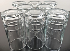 8 Cristal D’Arques Arizona Parallels Highball Glasses Set Clear Cut Tumblers Lot