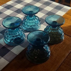 These are vintage Indiana Glass Whitehall sherbet or champagne glasses. 4 Piece