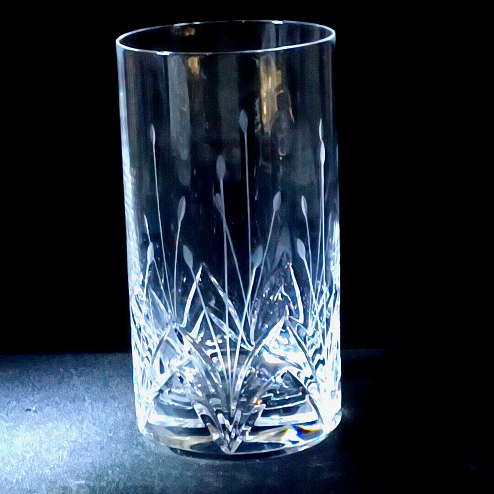 MIKASA PETIT POINTS HIGHBALL GLASS, Cut Lead Crystal, 5 1/4″, 10 oz, Geniune