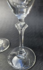 Vintage Crystal Champagne Flutes Set of 2 Spiegelau Tosca Blown Glass