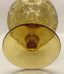 Vintage Empoli Brandy Snifter in Amber in honeycomb pattern 10 1/4″ TALL *