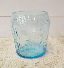 Vtg Blue Peacock Driftwood Glass Tumbler – Replacement Glass /A-28