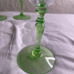 A Set of Four Tiffin Twist Wine Water Glasses 7.5 Inches