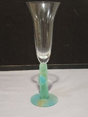 SIGNED Daum France Cactus CHAMPAGNE FLUTE 9.5″ Glass Hilton Mc Connico Crystal