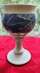 Beautiful Stoneware Clay Wine Goblet/Chalice EUC (3 Available)