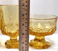 Tiffan Franciscan Madeira Cornsilk Yellow Glasses Goblet Footed Cup Stem Bar SET