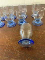 17 Daum Art Deco Blue Water Glasses In Crystal – Price Per Unit