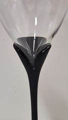 Set of 2 Mikasa RARE Matt Alexandra Black Tulip Stemware Water Goblets 8 Availbl