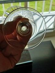 One Pristine Stephanie by Mikasa Crystal 7 1/8″ Ribbed Optic Bowl Wine Glass.