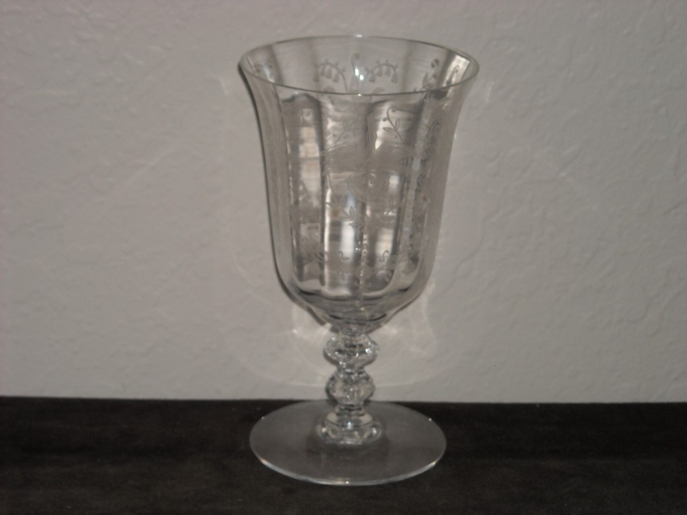 Heisey Orchid Low Water Goblet