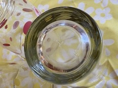 Vintage Libbey Polka Dot Tumbler/ Tall Juice Glasses , Yellow & Pink , Set of 3