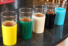 MCM Set 5 KraftWare MULTICOLOR ThermaKool INSULATED TUMBLER GLASS Henry & Miller