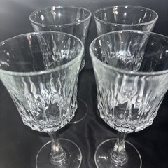Crystal Wine Glasses 2 Sets of 4 available $19.99 a set.