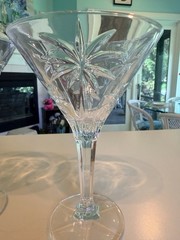 Godinger Shannon Art South Beach Palm Crystal Martini Glasses set of 2