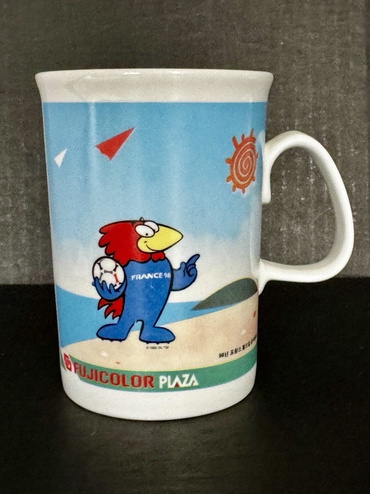 VTG Set Of 3 World Cup 98 Footix Mug Mascot Futbol Soccer Cup Fujicolor Plaza