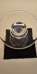 2 Baccarat Crystal wine glasses Capri Optic Gold rim 6″ Claret Mint Rare